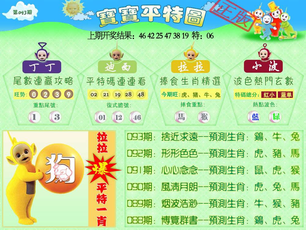 093期天线宝宝平特图[图]